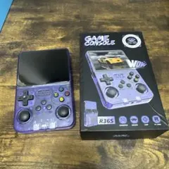 携帯ゲーム機 R36S 本体セット 紫