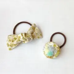 ハンドメイド  ୨୧  ヘアゴムセット