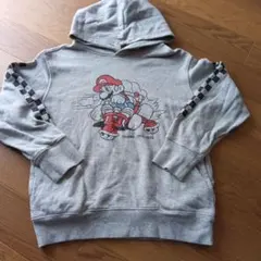 マリオカート　マリオ　パーカー　グレー　140　ユニクロ
