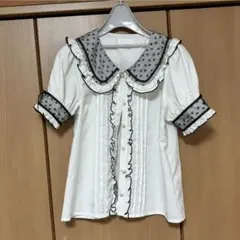 LIZ LISA ビジューリボンブラウス Blackのサムネイル