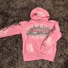 HELLSTAR ピンクパーカーサイズS値下げ⭕️