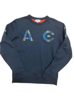 LACOSTE ラコステ　ロゴカモパッチスウェット　XS ブラック