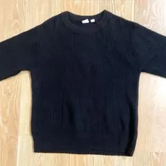 GapKidsカシミアタッチ⭐︎黒リブクルーネックセーター XL⭐︎150