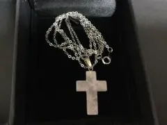 ローズクォーツパワーストーン十字架ペンダント