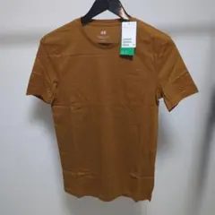 H&M クルーネックTシャツ ブラウン XS　メンズ　レディース