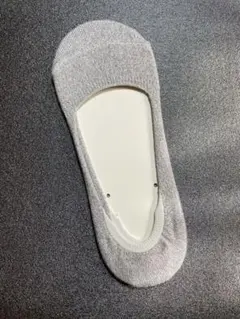 スニーカーソックス　シンプル　杢グレー　フットカバー