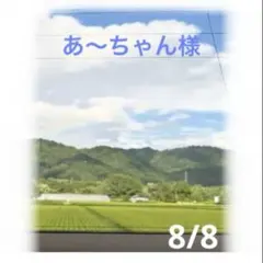 あ～ちゃん様　8月おまとめページ