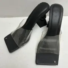 イエローブーツ　積み木ヒールサンダル　Lサイズのサムネイル