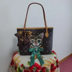 ネコ　猫　リボン　トートバッグ　未使用品　匿名配送