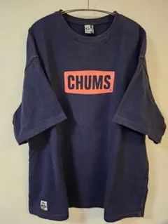 【美品】CHUMS チャムス Tシャツ ネイビー Lサイズ　厚手のサムネイル