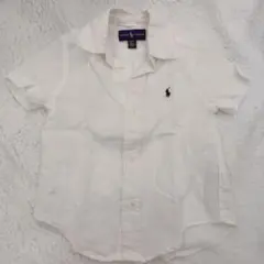Ralph Lauren 半袖リネンシャツ ホワイト 3T100cm