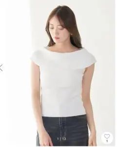 SNIDELスナイデル オフショルニットプルオーバー