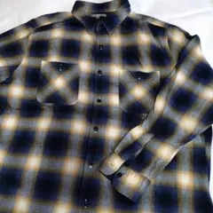 ユニクロ オンブレチェック柄フランネルシャツ　3XL