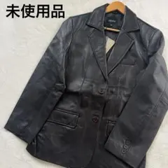 ★未使用品　訳有り　レザーテーラードジャケット　ラムレザー　皮ジャケット