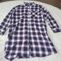 INGNI チェック柄 長袖ロングシャツ