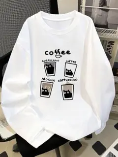 コーヒーイラスト ホワイトスウェット