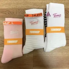 TOMMUP バスケットボールソックス　3足セット　ピンク系