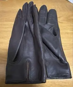 Guy Laroche ダークブラウン レザー手袋 M