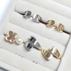 【5点セット】グルーデコ土台　リング　15号＆フリーサイズ