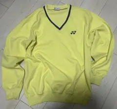 YONEX ヨネックス Vネック長袖スポーツウェア　　L 黄イエロー　トレーナー