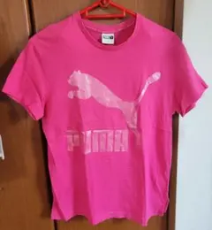 プーマ　半袖　プリント　Tシャツ　ピンク