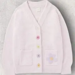 新品未使用 韓国 ソウル限定 ジェラートピケ カーディガン 花柄 ピンク