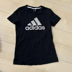 adidas ロゴTシャツ 黒 レディース（美品）