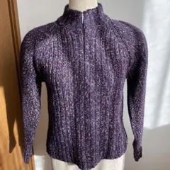 ❣️お値下げ❣️NEWYORKER 紫色リブ編みニットセーター