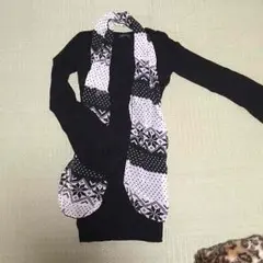 リブニット⭐️ワンピandストールセット