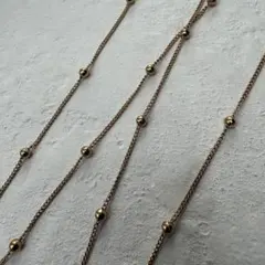 【ステンレス】デザイン チェーン ゴールド 1m ボールチェーン アレルギー対応