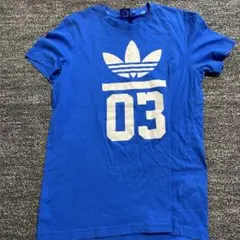 adidas Tシャツ ブルー 古着