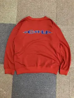 【CRU】90s クルー USA製 ボロ スウェット 両面プリント