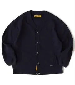 美品FAT 2XLFAT WAFFGAN ネイビー　カーディガン