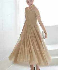 ラメチュールメロウワンピースドレス