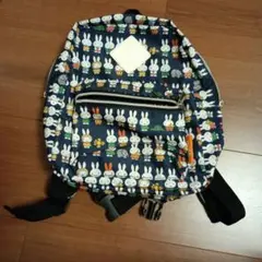 miffy ウサギ柄 ネイビーリュック