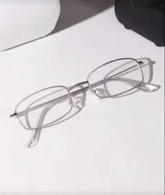 gentle monster 風 シルバー 眼鏡 リムレス　JINS
