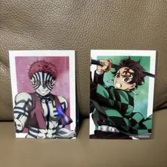 劇場版 鬼滅の刃 アニプレックスくじ クリア色紙 ブロマイド 2点セット