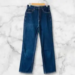 【GU】美品 ハイウエスト ストレートデニム ジーンズ ネイビー