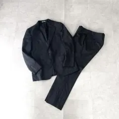 スーツセレクト ビジネススーツ ジャケット&パンツ ブラック ウール混 AB5のサムネイル