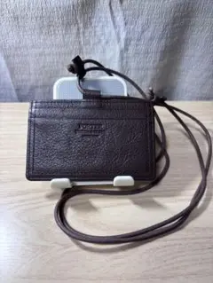 ♫未使用 POTER DOUBLEレザー製パスケース IDケース ブラウン
