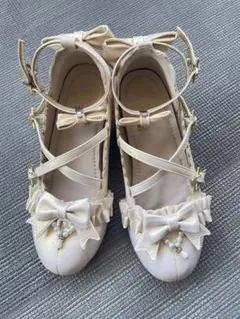 リボンパールロリータシューズlolita shoes