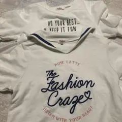 ピンクラテ　セーラー襟　カットソー他　2枚セット　Tシャツ