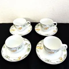 Noritake ノリタケ サマーフルーツ ティーカップ ソーサー 4客セット