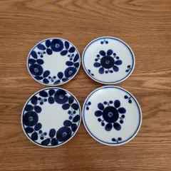 【白山陶器】美品ブルーム　SS小皿4枚セット