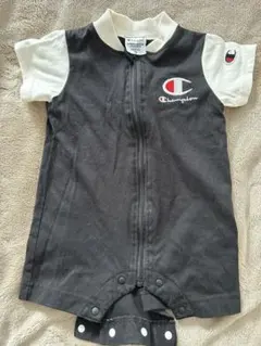 Champion ロンパース ブラック・ホワイト　70cm