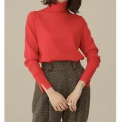 nanouniverse LB.03 毛玉レスニット タートルネックプルオーバー