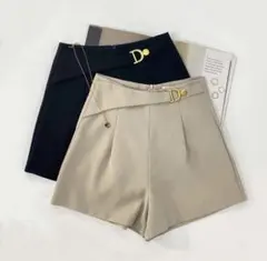 DHOLIC Dベルトショートパンツ ベージュ