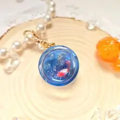 夜空金魚のキーホルダー