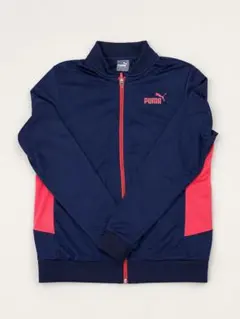 PUMA ジャージ ネイビー×ピンク フルジップ トラックジャケット