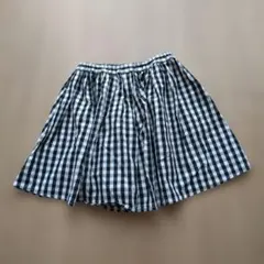 GITA ギンガムチェック キュロットパンツ 130cm　黒